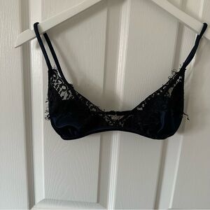 Navy Blue and Black Bralette